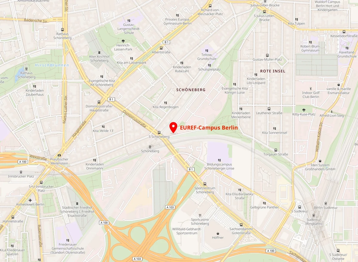 Location of EUREF-Campus Berlin