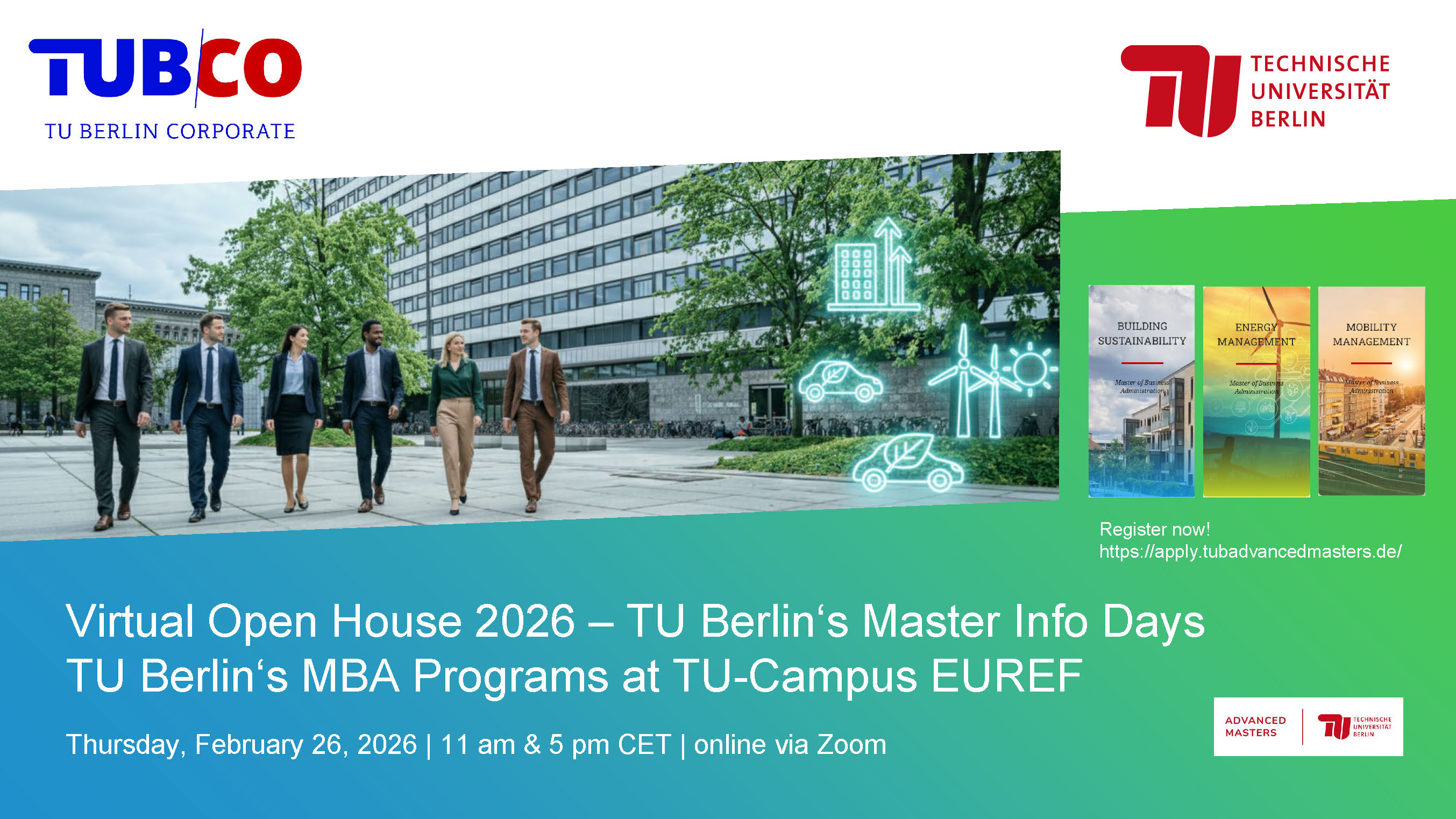 Virtual Open House 2026 - TU Berlin's Master Info Days