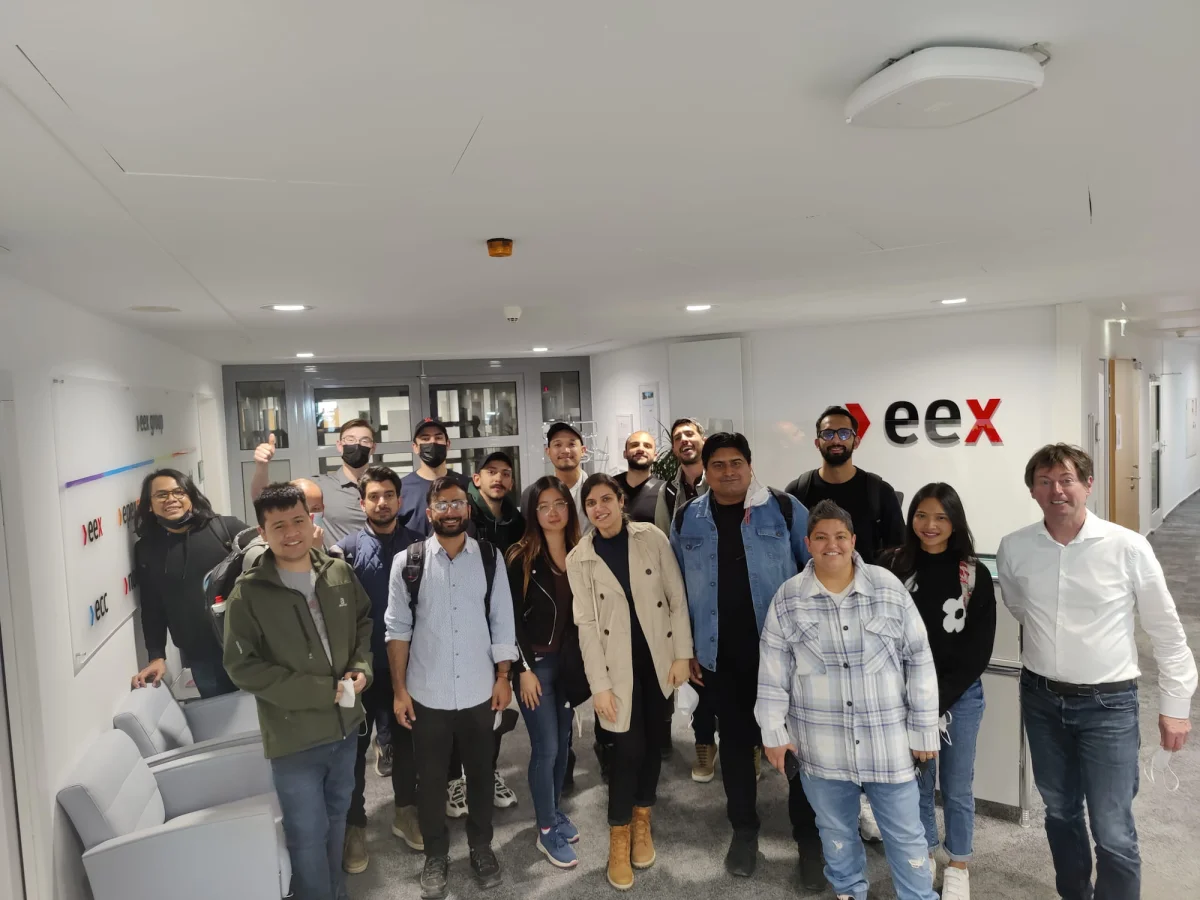 MBA Energy Management students at the European Energy Exchange (EEX), early 2022